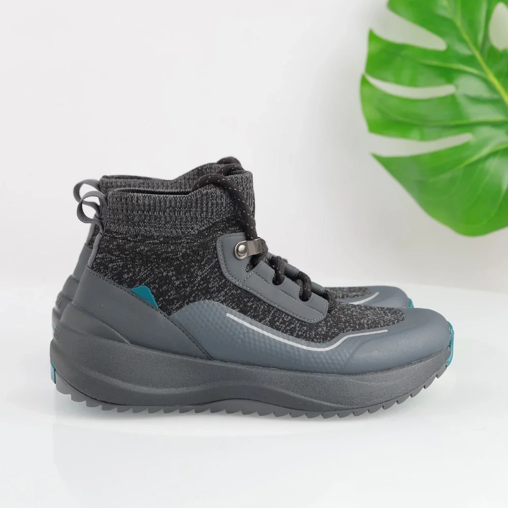 Vessi Womens Stormburst High Top Boot Sneakers Size 5 Waterproof Gray Black Shoe